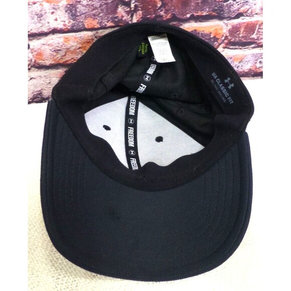 Under Armour Black Baseball Cap With American Flag Logo & Embroidered Red Text M - Picture 7 of 10